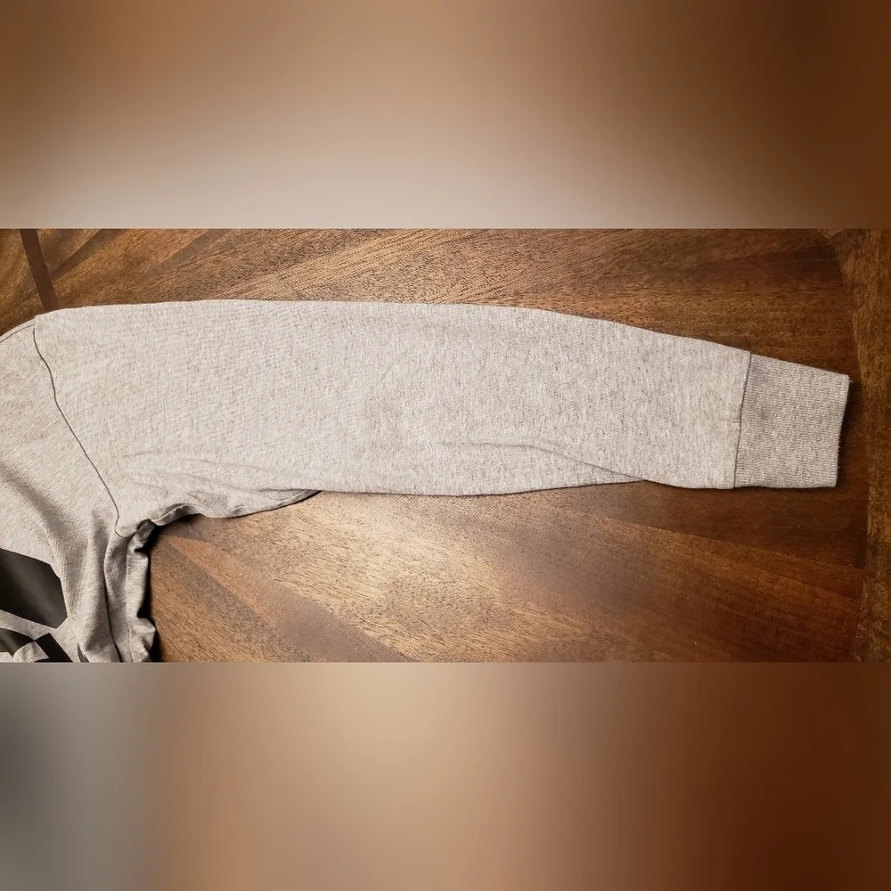 Adidas Gray Hoodie with Black Logo Mens Size Small